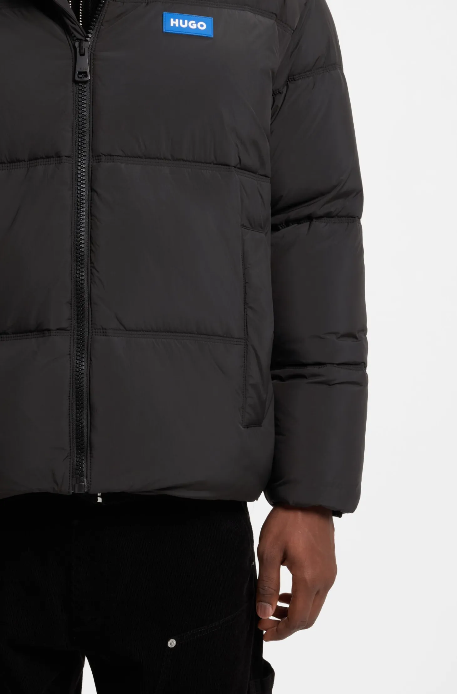 Relaxed-fit water-repellent jacket with logo badge