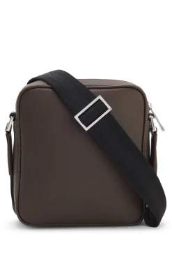 Reporter bag with silver-tone logo lettering