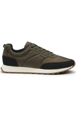 Retro-inspired trainers with faux suede
