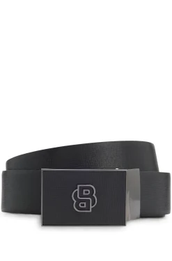 Reversible belt in Italian leather with interchangeable buckles