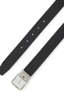 Reversible Italian-leather business belt