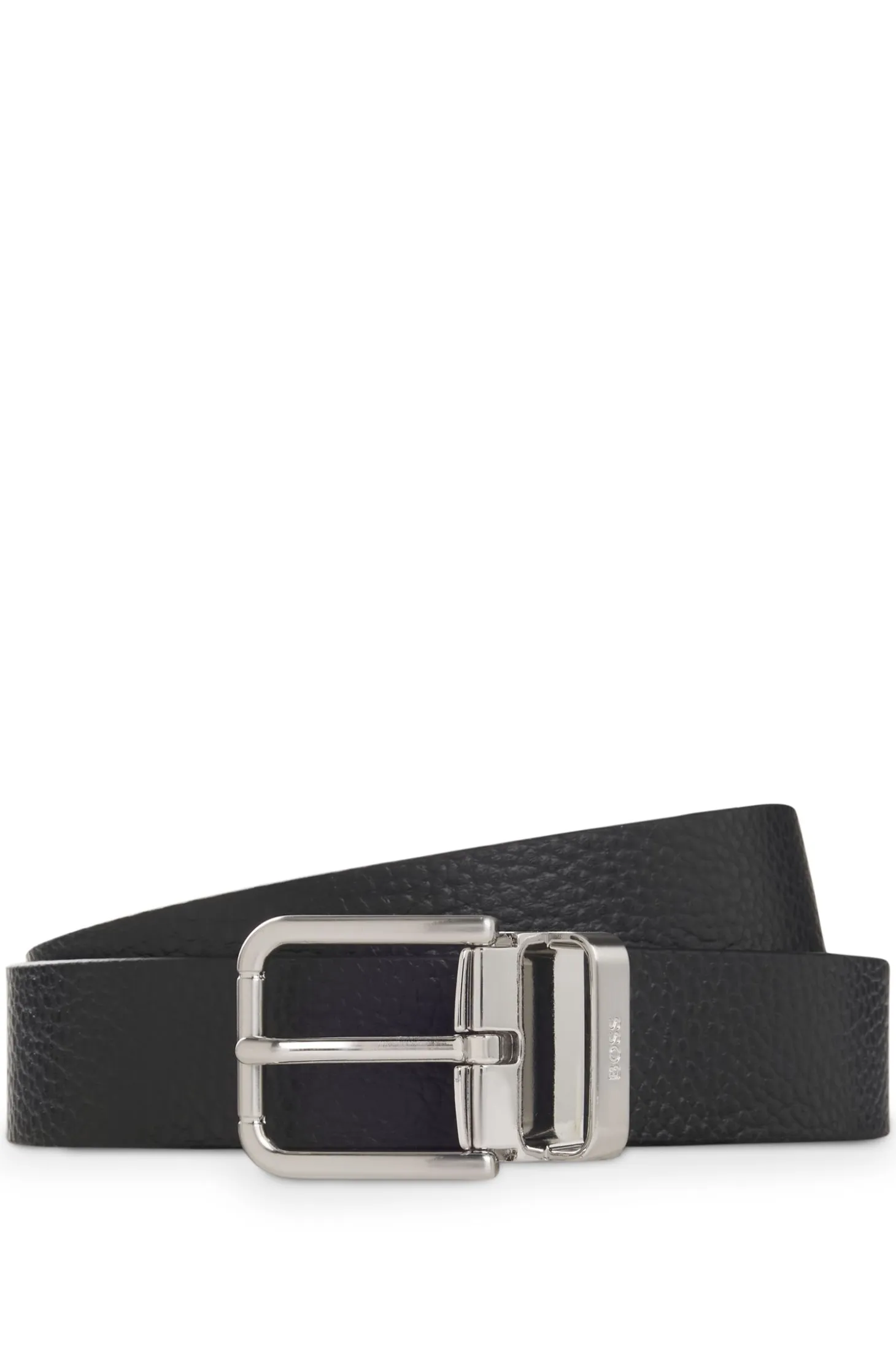 Reversible Italian-leather business belt
