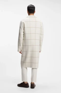 Reversible relaxed-fit coat in virgin wool and cashmere