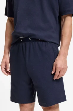 Ribbed cotton-blend pyjama bottoms with logo waistband