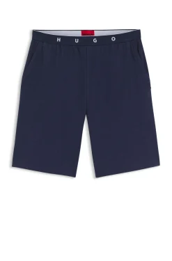 Ribbed cotton-blend pyjama bottoms with logo waistband