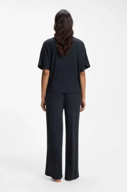 Ribbed-jersey pyjama top with Double B monogram