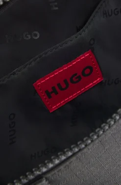 Ripstop crossbody bag with logo lettering