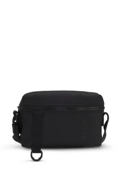 Ripstop crossbody bag with logo lettering