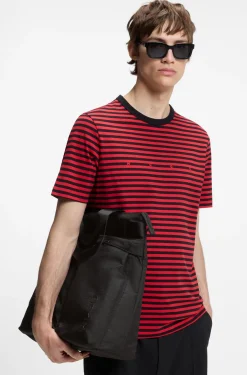 Ripstop tote bag with logo lettering