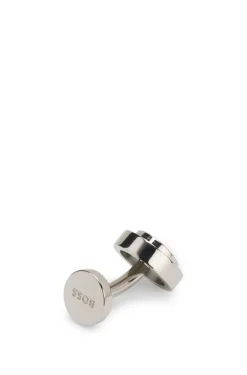 Round cufflinks with reversible design