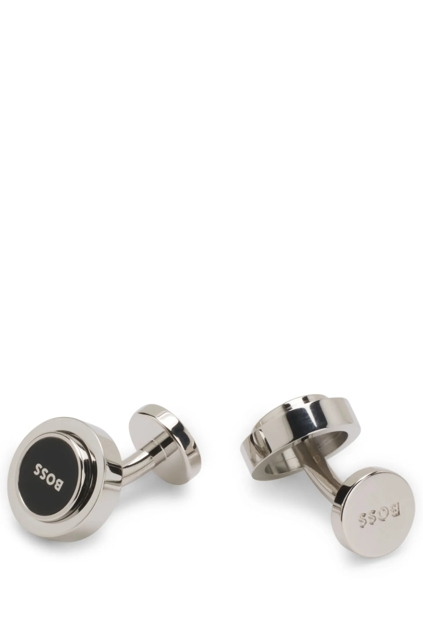 Round cufflinks with reversible design