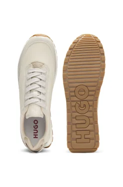 Running-inspired trainers with zigzag detailing
