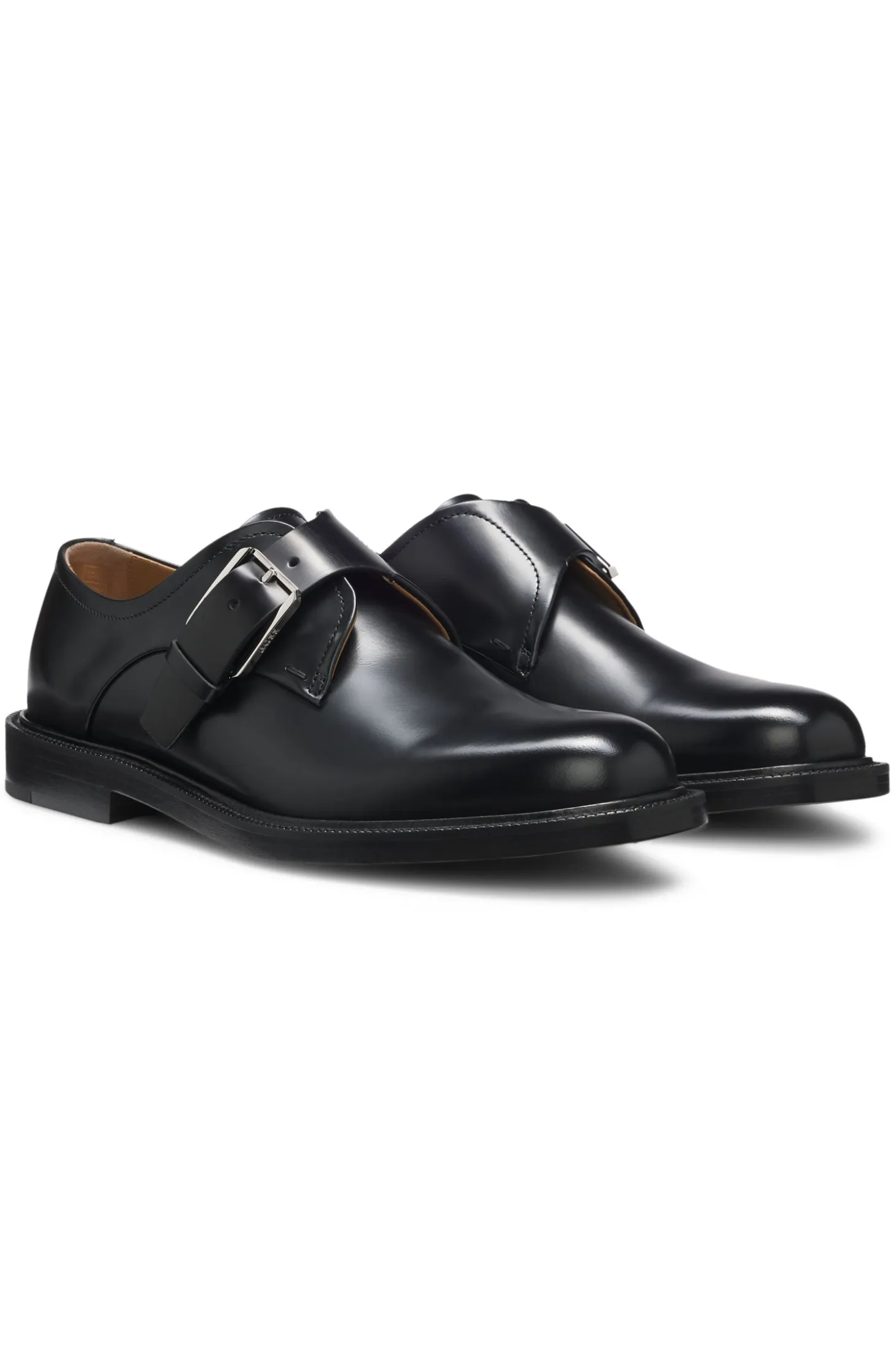 Runway monk shoes in Italian leather