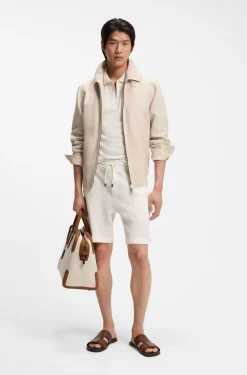 Shorts in Italian-made cotton and linen