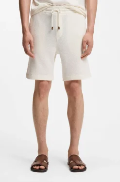 Shorts in Italian-made cotton and linen