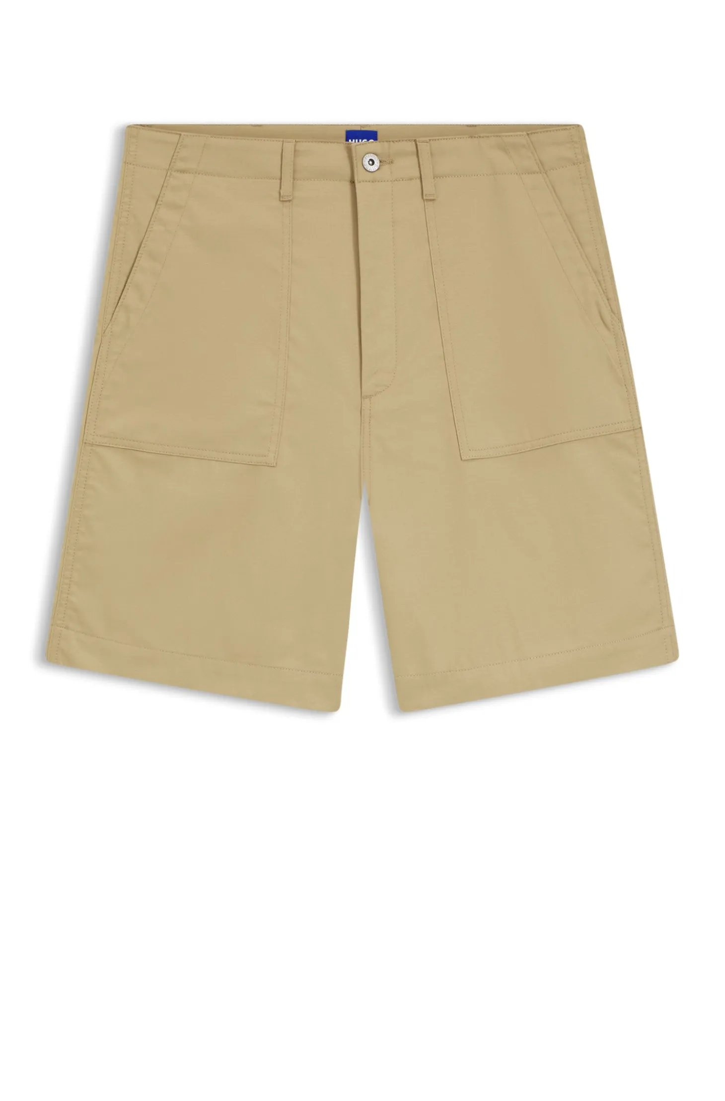 Shorts in mercerised cotton canvas