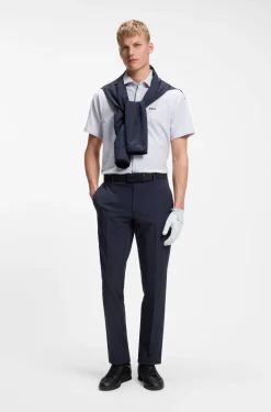 Short-sleeved regular-fit shirt in cotton piqué