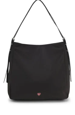 Shoulder bag with stacked logo