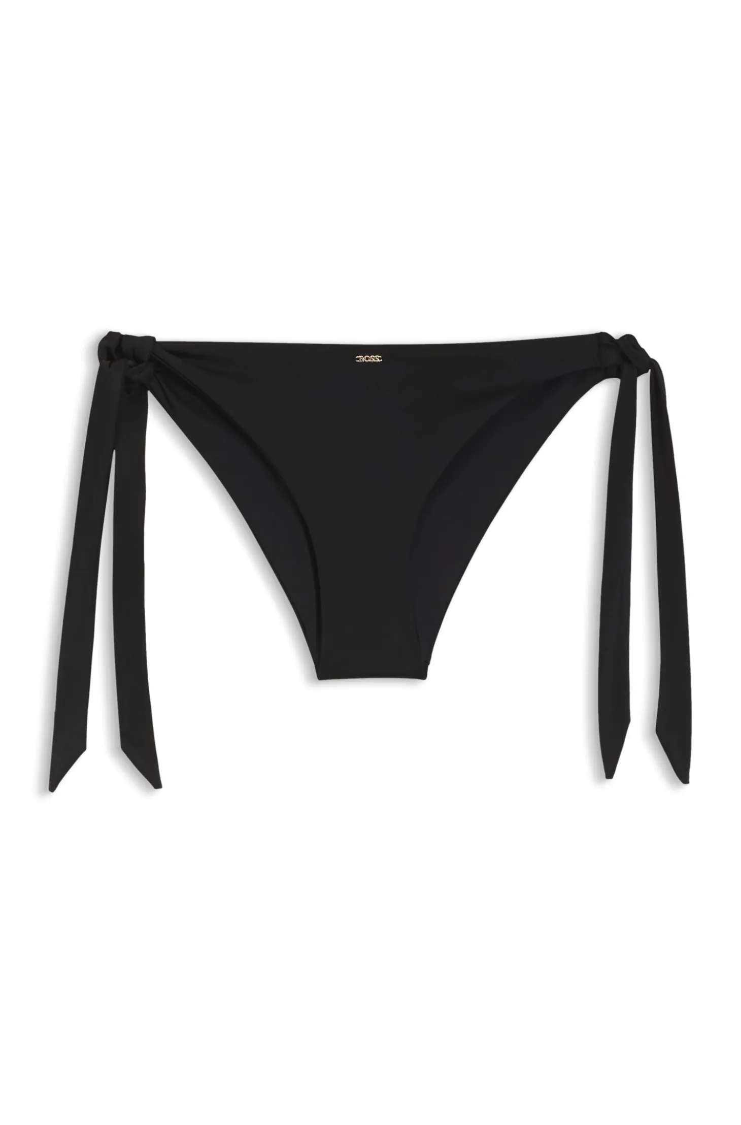 Side-tie bikini bottoms with logo trim