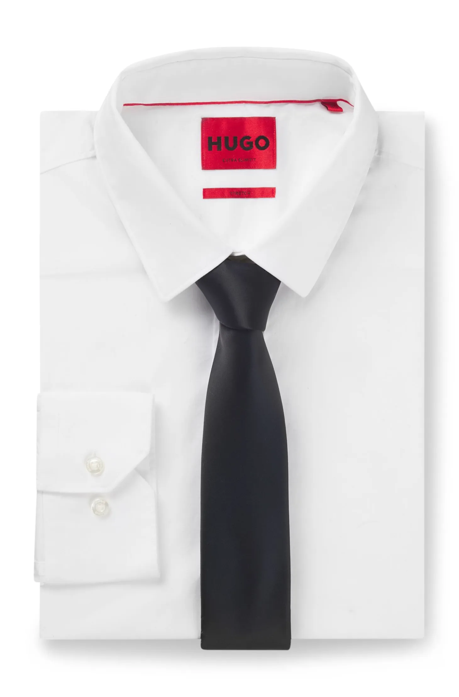 Silk-blend tie with a plain weave