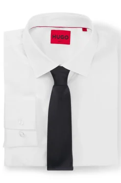 Silk-blend tie with a plain weave