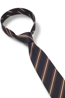 Silk-blend tie with diagonal stripes