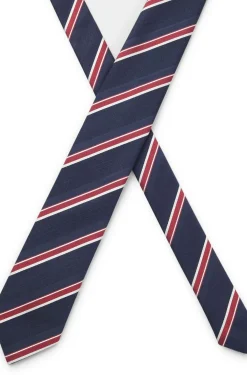 Silk-blend tie with diagonal stripe