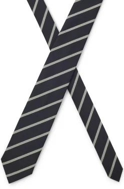 Silk-blend tie with diagonal stripe