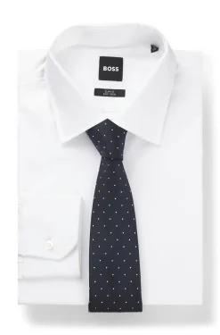 Silk-blend tie with dot pattern