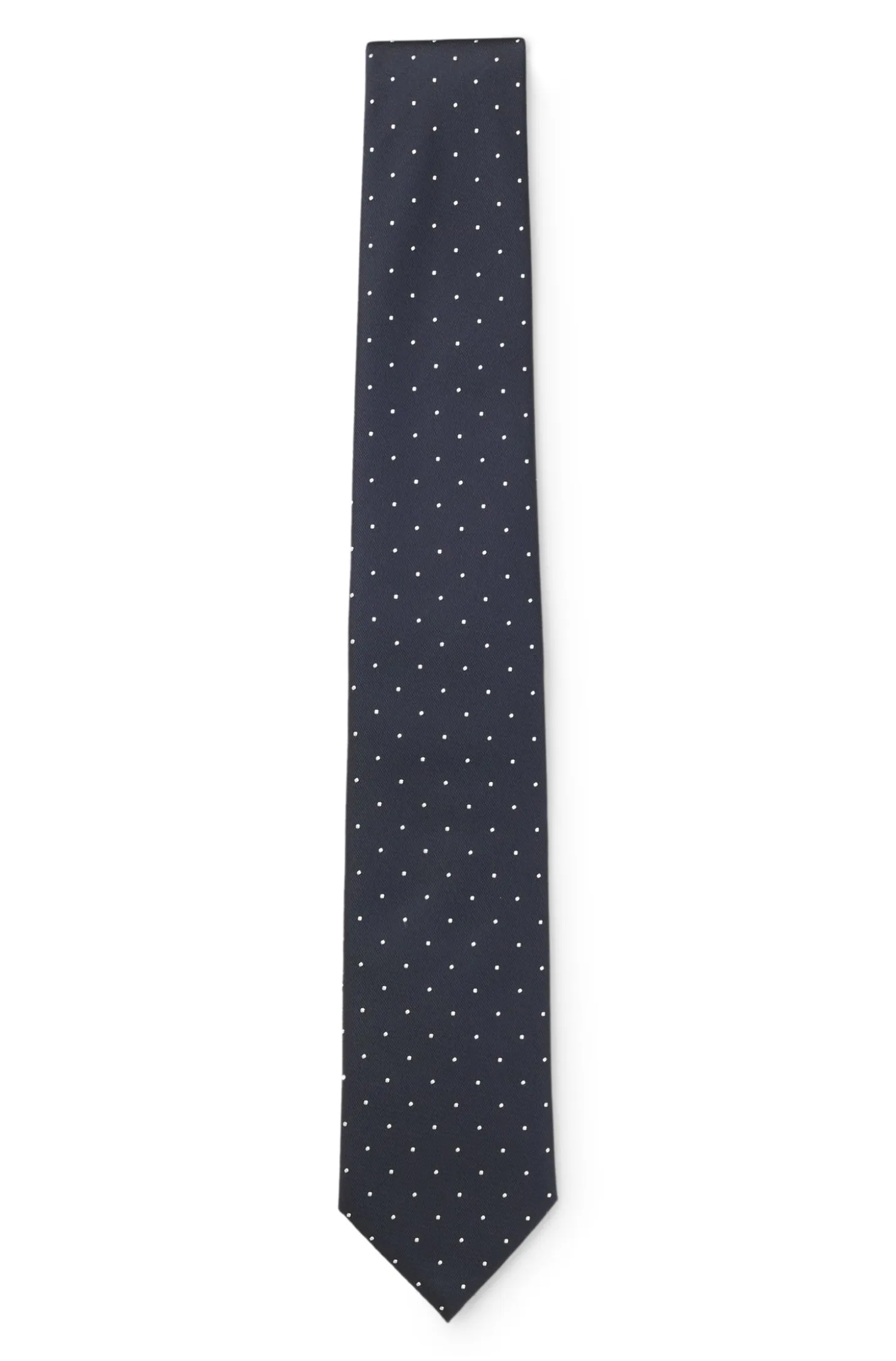 Silk-blend tie with dot pattern