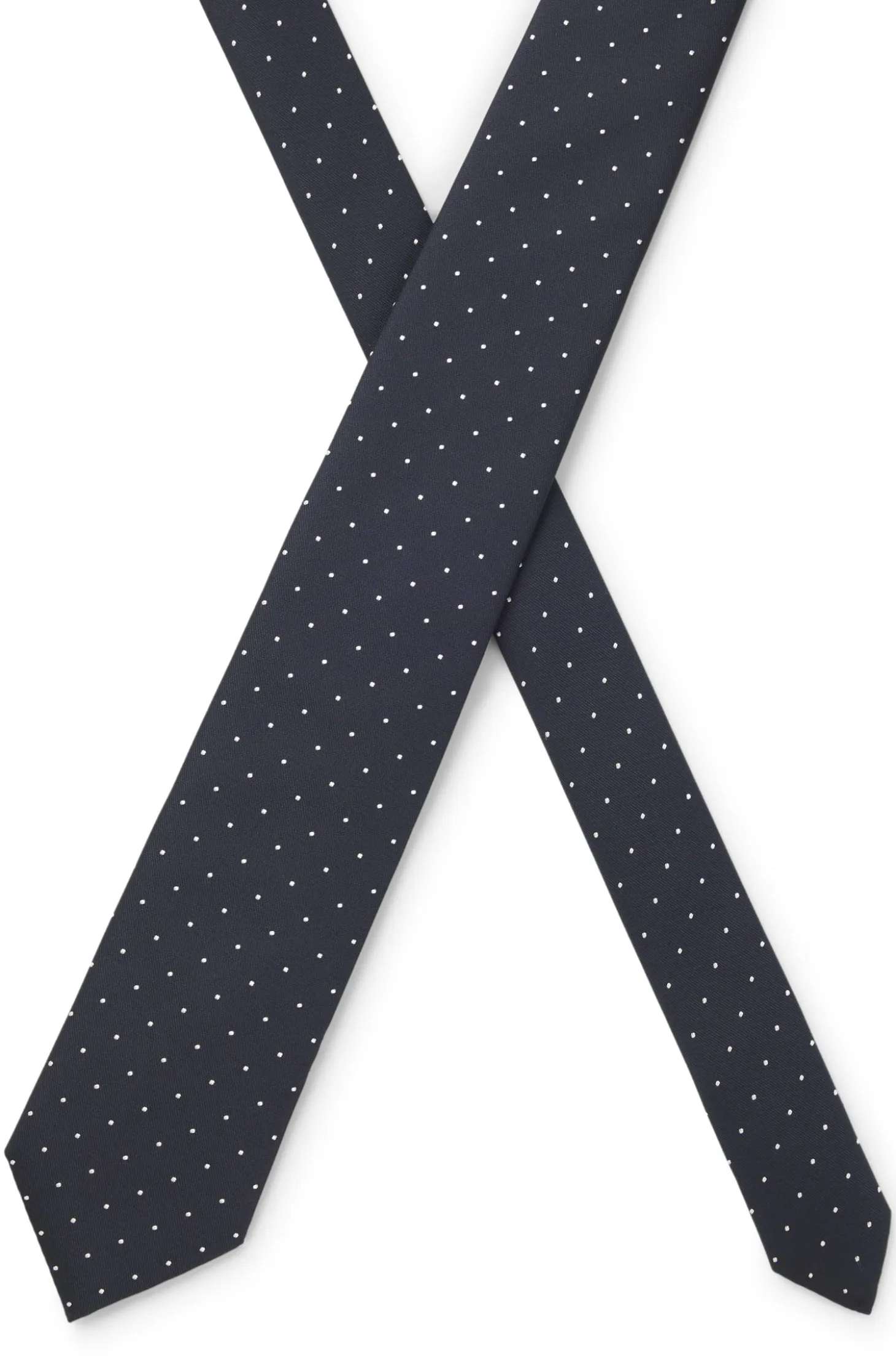 Silk-blend tie with dot pattern