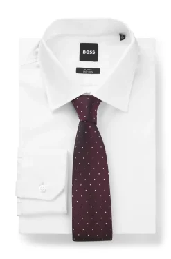 Silk-blend tie with dot pattern