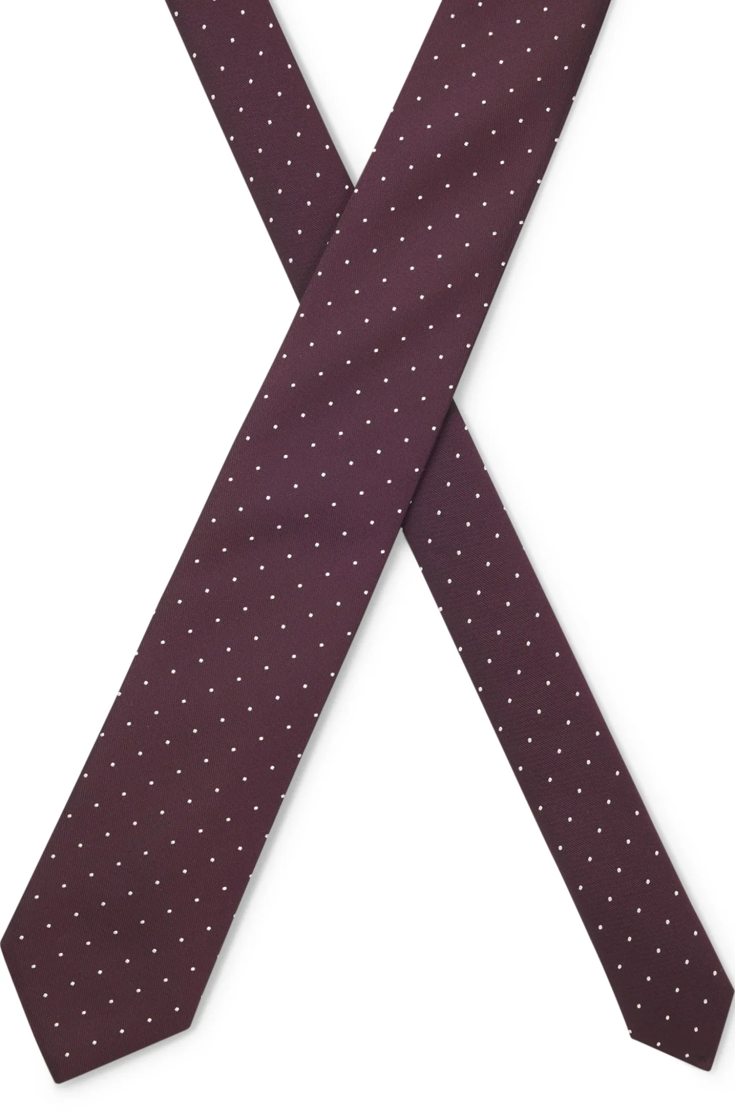 Silk-blend tie with dot pattern