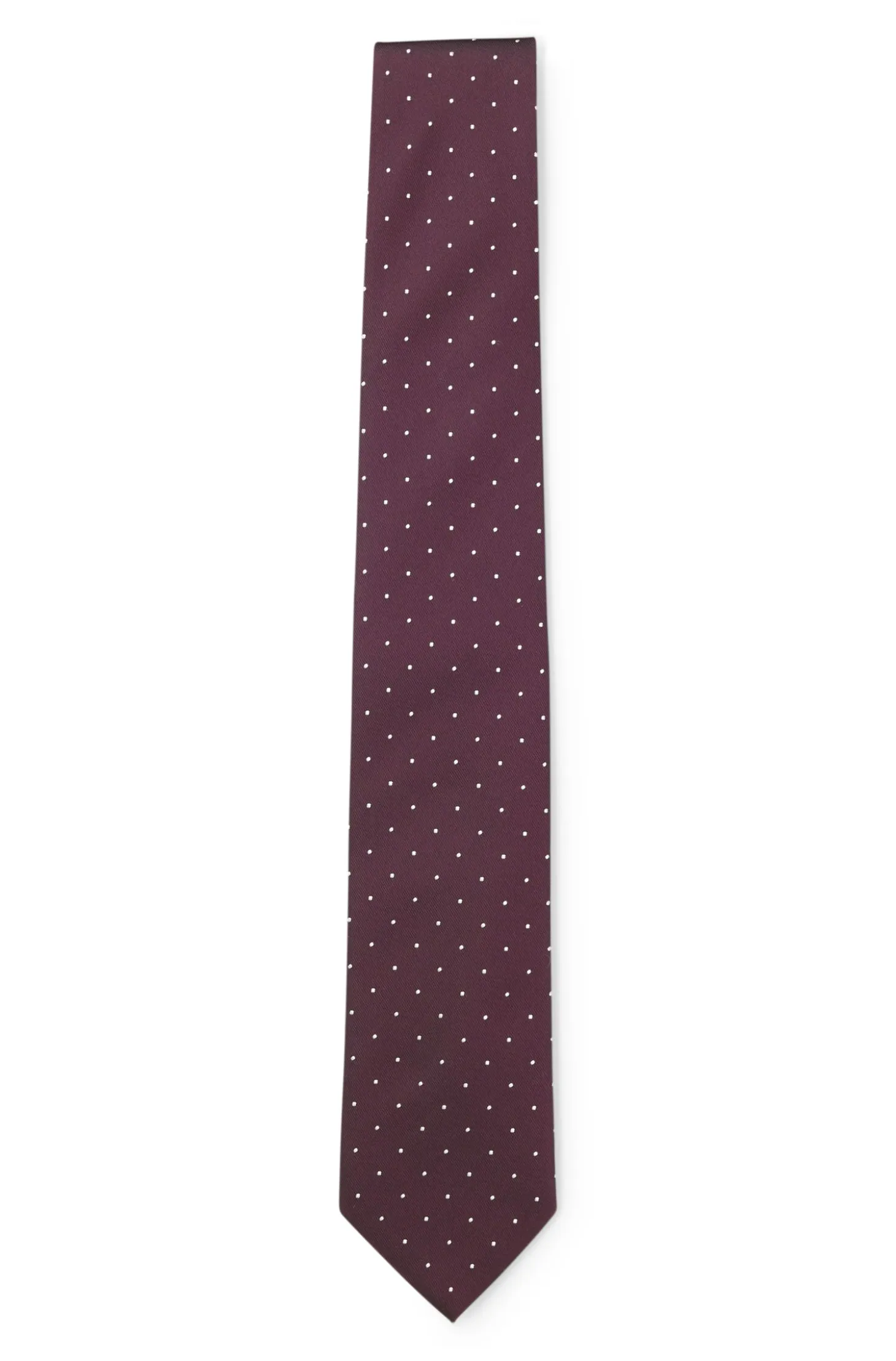 Silk-blend tie with dot pattern