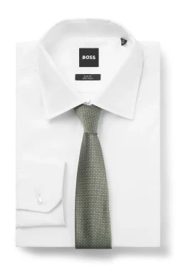 Silk-blend tie with jacquard pattern