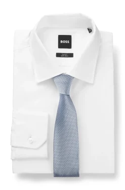Silk-blend tie with jacquard pattern