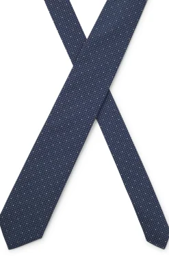 Silk-blend tie with micro pattern