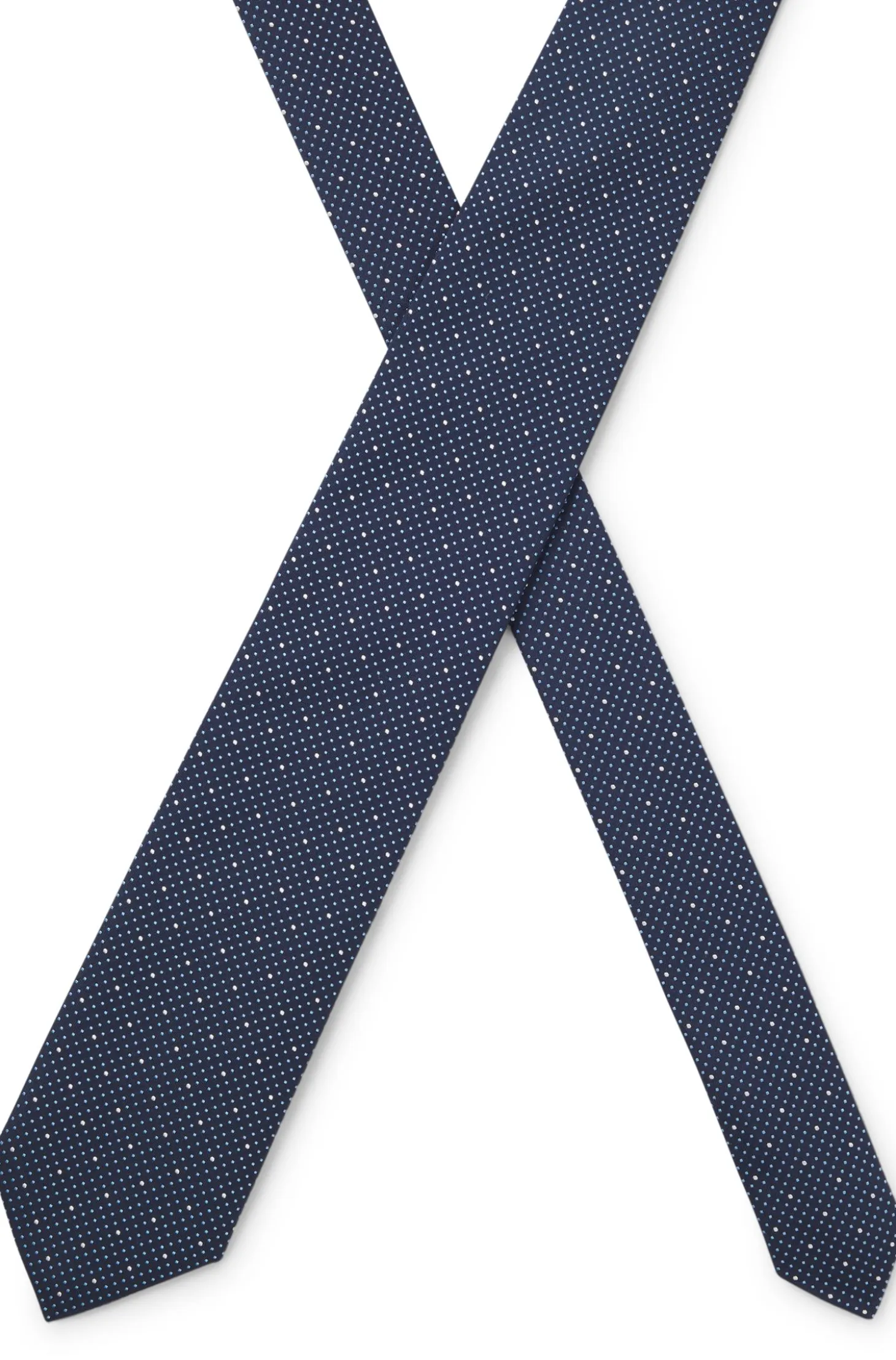 Silk-blend tie with micro pattern