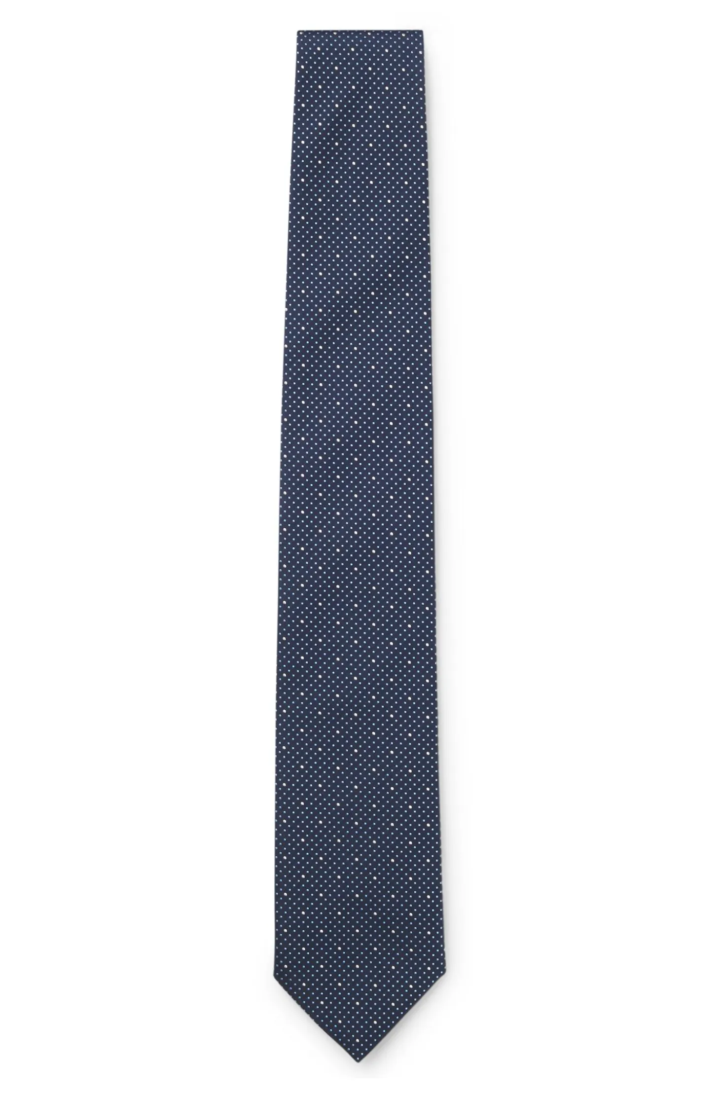 Silk-blend tie with micro pattern