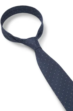 Silk-blend tie with micro pattern