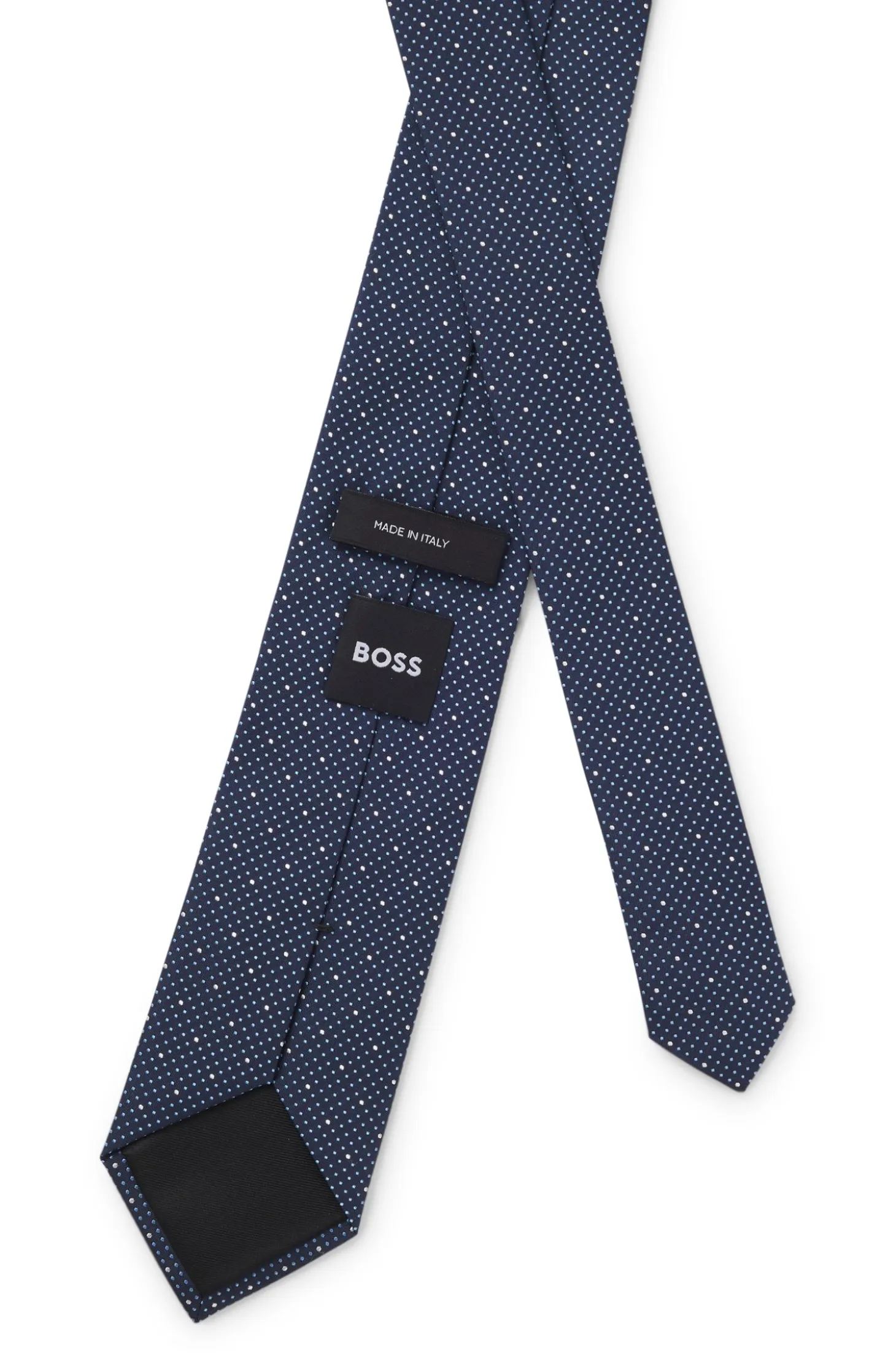 Silk-blend tie with micro pattern
