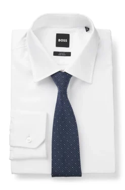 Silk-blend tie with micro pattern