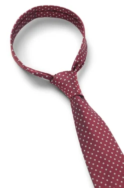 Silk-blend tie with micro pattern