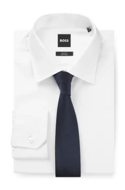 Silk-blend tie with micro pattern