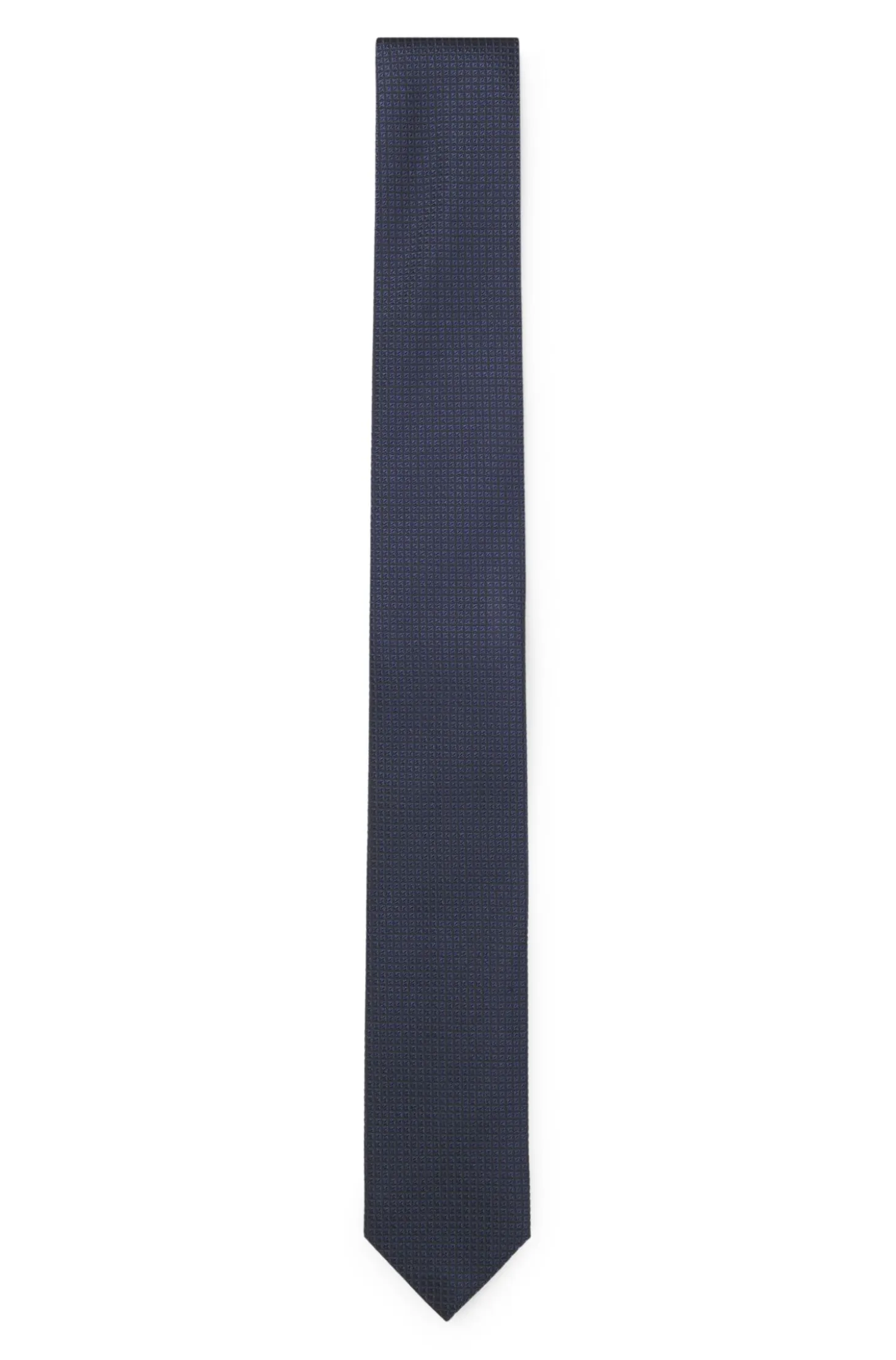 Silk-blend tie with micro pattern