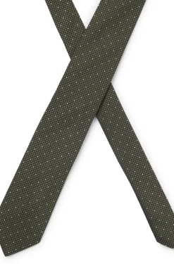 Silk-blend tie with micro pattern