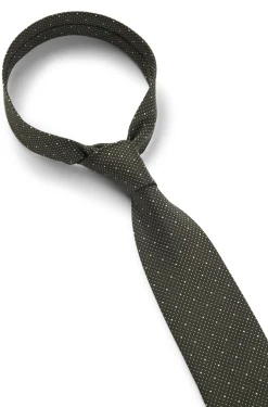 Silk-blend tie with micro pattern
