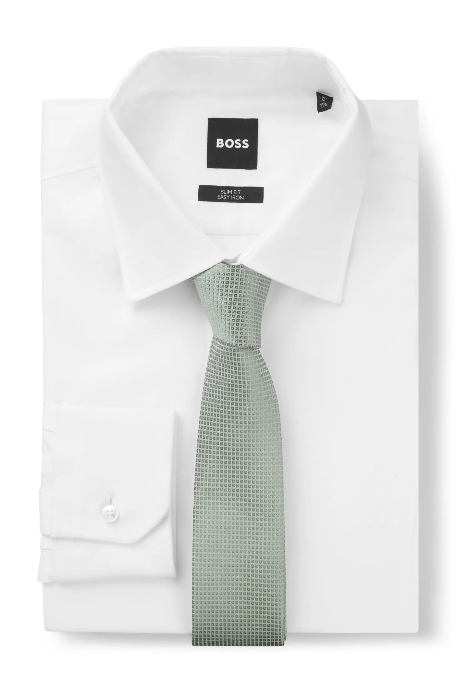 Silk-blend tie with micro pattern