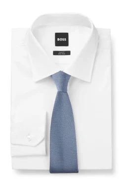 Silk-blend tie with micro pattern