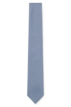 Silk-blend tie with micro pattern
